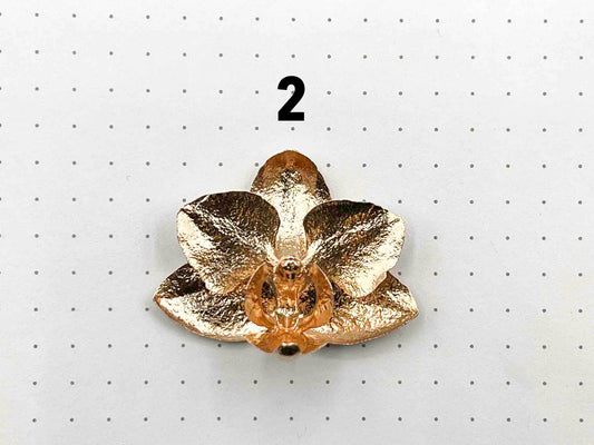 14K Rose Gold Orchid