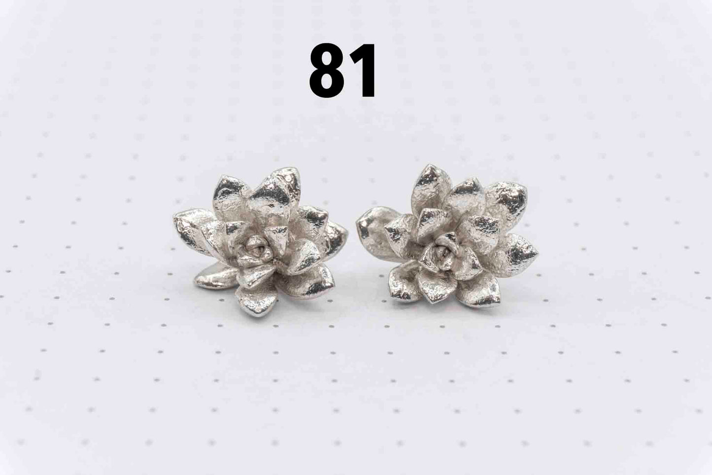 Sterling Silver Succulent Pair